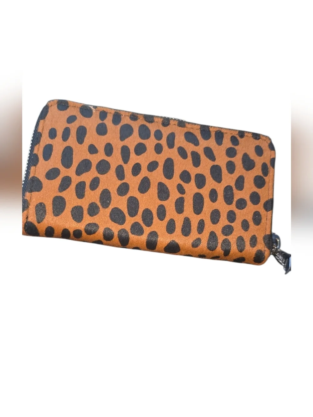 Aimee Kestenberg Cowhair Dyed Cheetah Print Zip Clutch